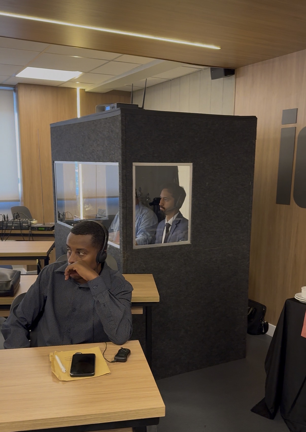 Interpreter in an individual booth